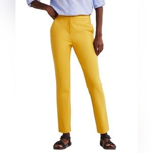 Boden Hampshire 7/8 Ponte Knit Dress Pants in Dark Yellow 12